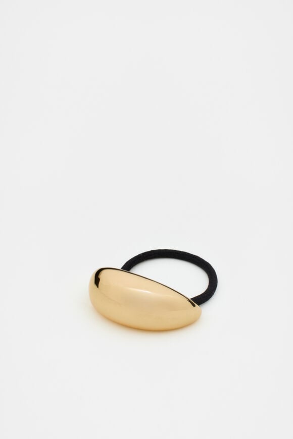 Curved Hair Tie  Gold  hi-res
