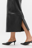 Leather Column Skirt  Black  hi-res
