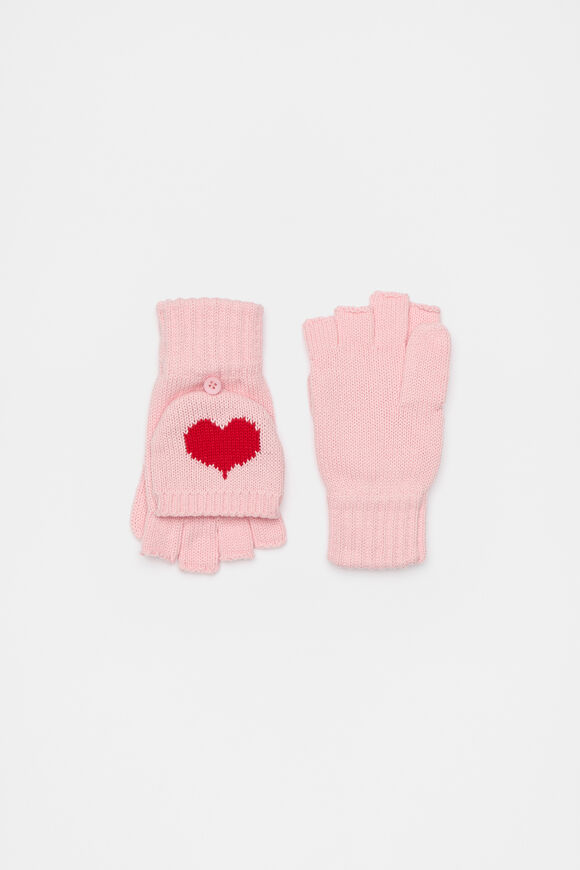 Heart Mittens  Rose Petal  hi-res