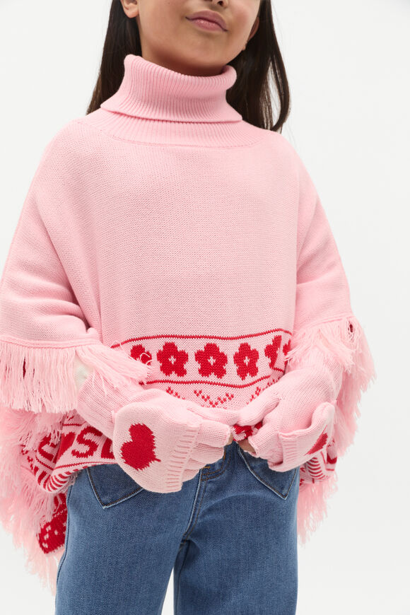 Heart Mittens  Rose Petal  hi-res