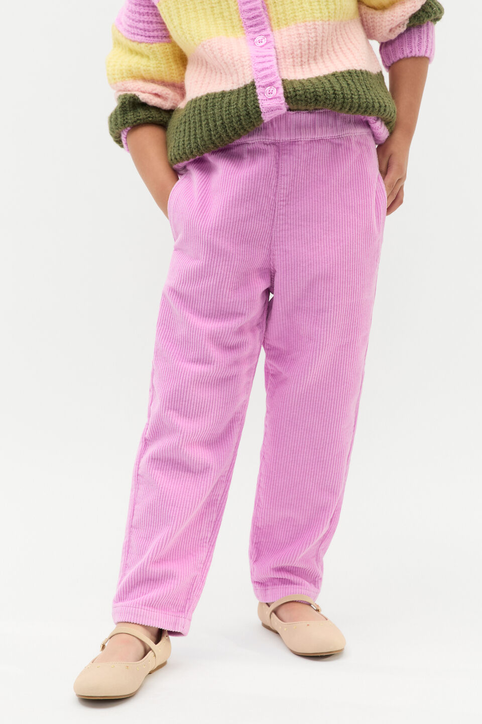 Elasticated Cord Pant  Fairy Floss