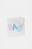 Hello Baby Balloons Card  Multi  hi-res