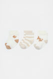 Whale Sock 3 Pack  Oat  hi-res