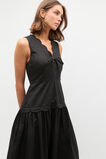 Poplin Scallop Dress  Black  hi-res