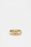 Looped Links Ring  Gold  hi-res