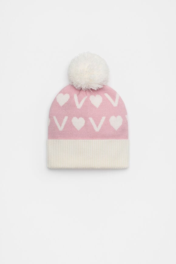 Heart Initial Beanie  V  hi-res