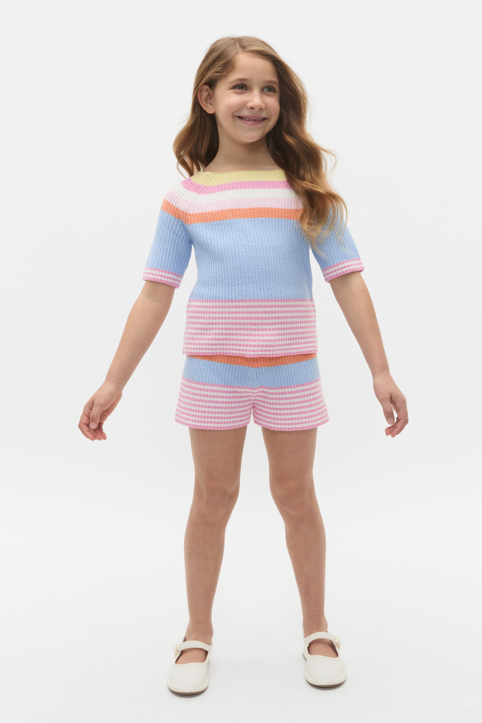 Stripe Knit Short  Multi