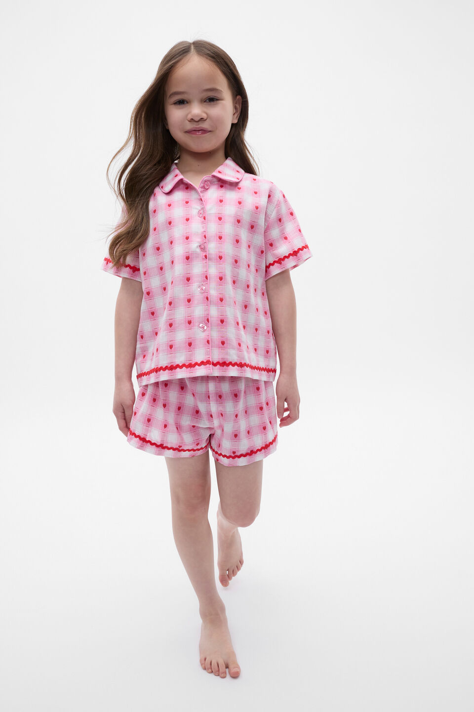 Heart Check Pyjama  Candy Pink