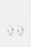 Mid Solid Hoops  Silver  hi-res