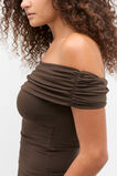 Off Shoulder Top  Dark Espresso  hi-res