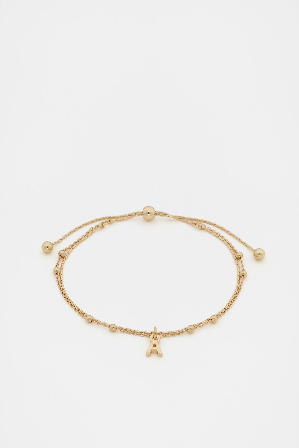 Gold Letter Chains Bracelet  A