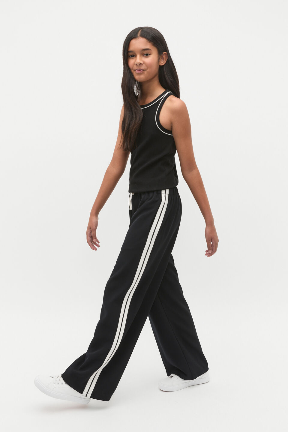 Core Logo Rib Tank  Black