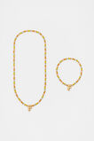 Initial Necklace And Bracelet Set  F  hi-res