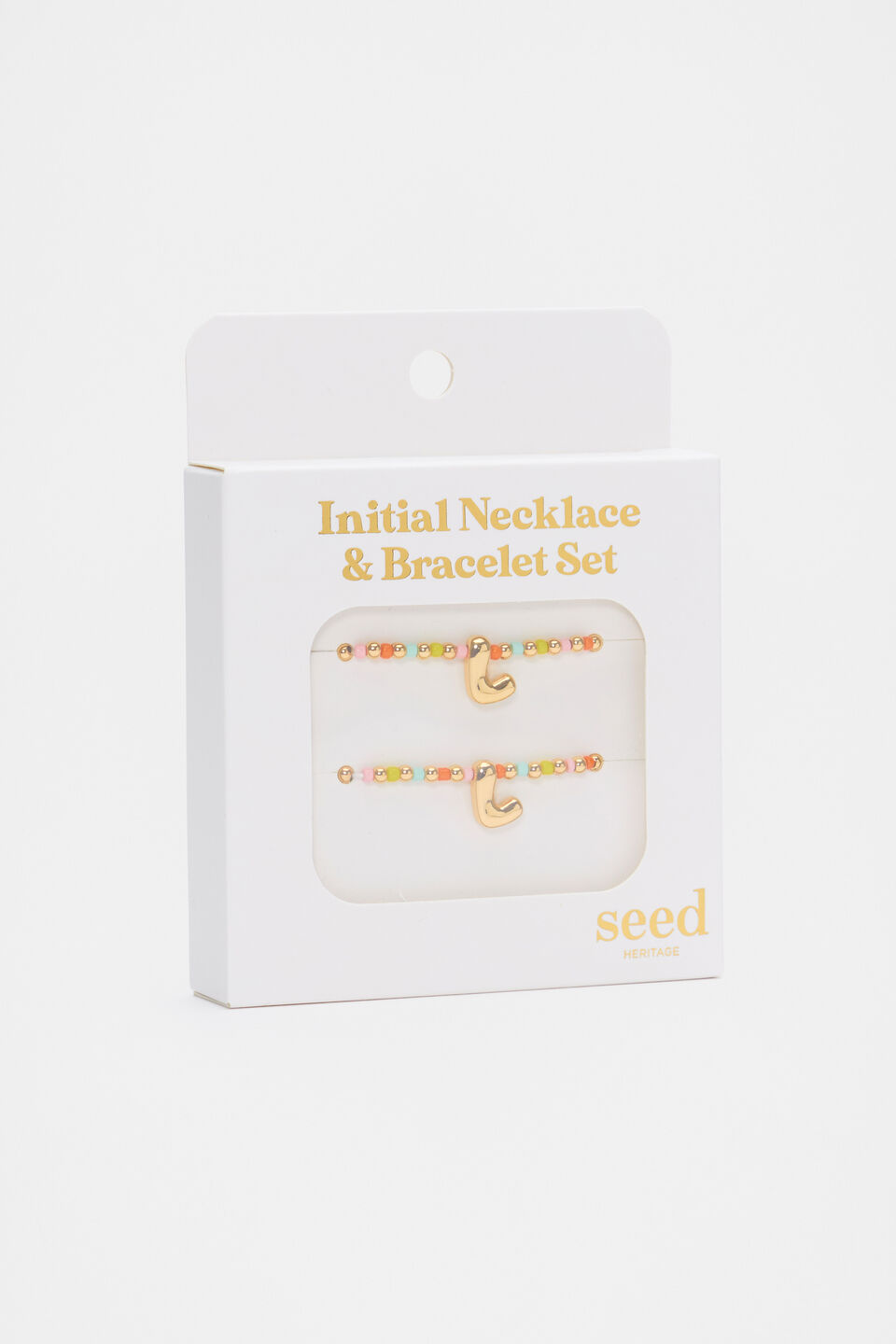 Initial Necklace And Bracelet Set  L