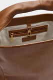 Leather Curved Tote  Deep Tan  hi-res