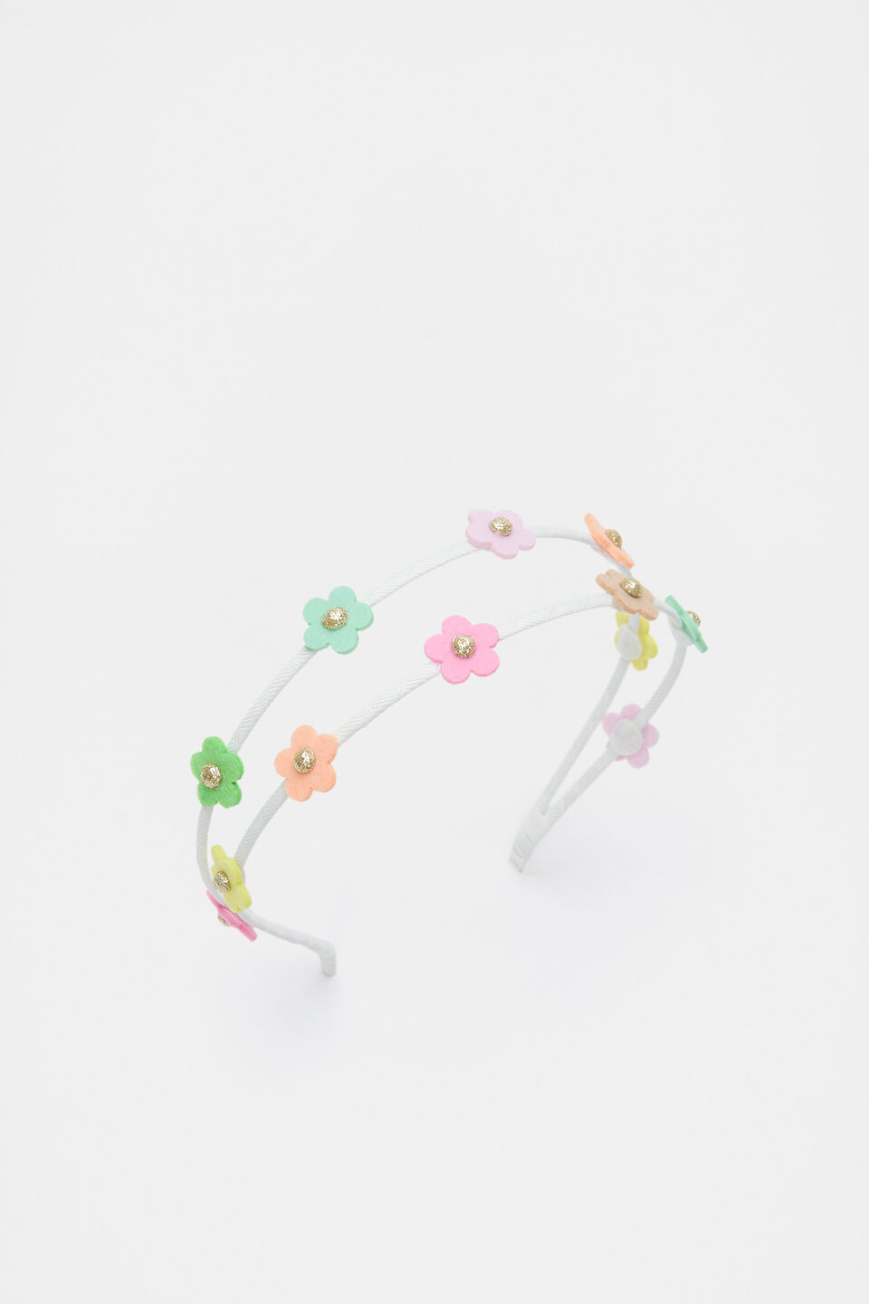 Felt Flower Double Headband  Multi