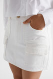 Denim Mini Cargo Skirt  Cloud Cream  hi-res