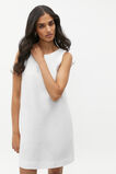Linen Scoop Back Mini Dress  Whisper White  hi-res