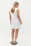 Linen Scoop Back Mini Dress  Whisper White  hi-res