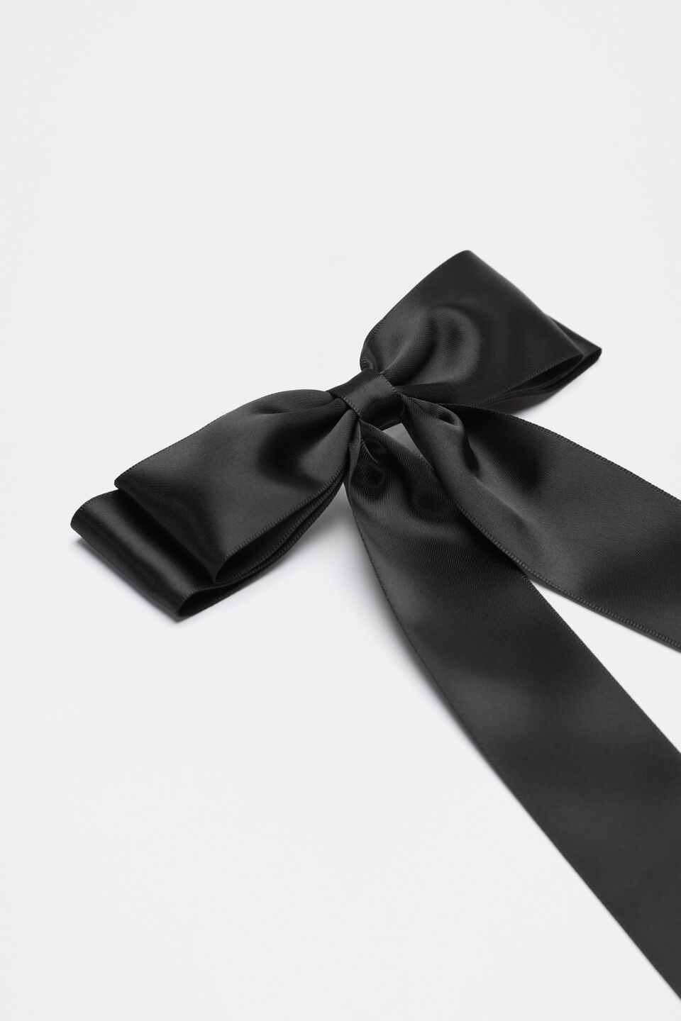 Fabric Bow Clip  Black