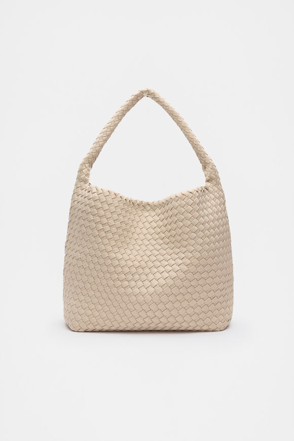Woven Textured Tote  Ecru  hi-res