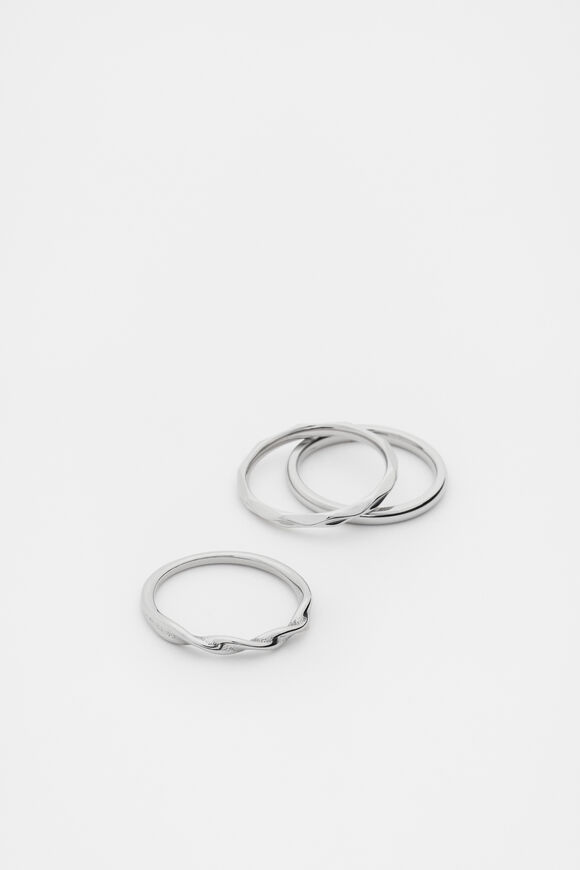 Waterproof Ring Set  Silver  hi-res