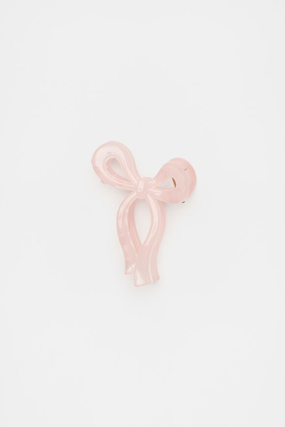 Bow Claw Clip  Pale Candy Pink  hi-res