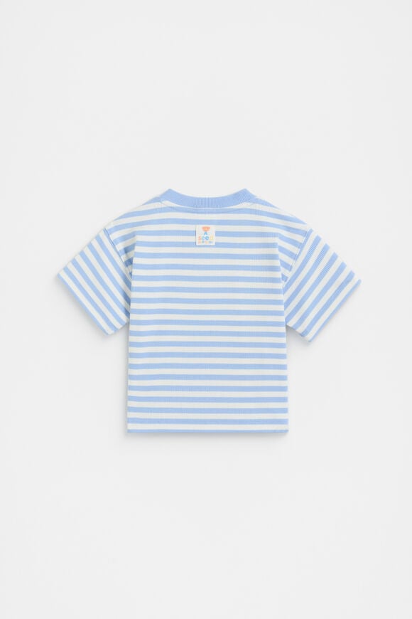 Loose Fit Rib Tee  Luna Blue  hi-res