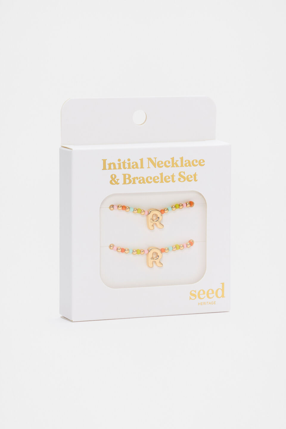 Initial Necklace And Bracelet Set  R