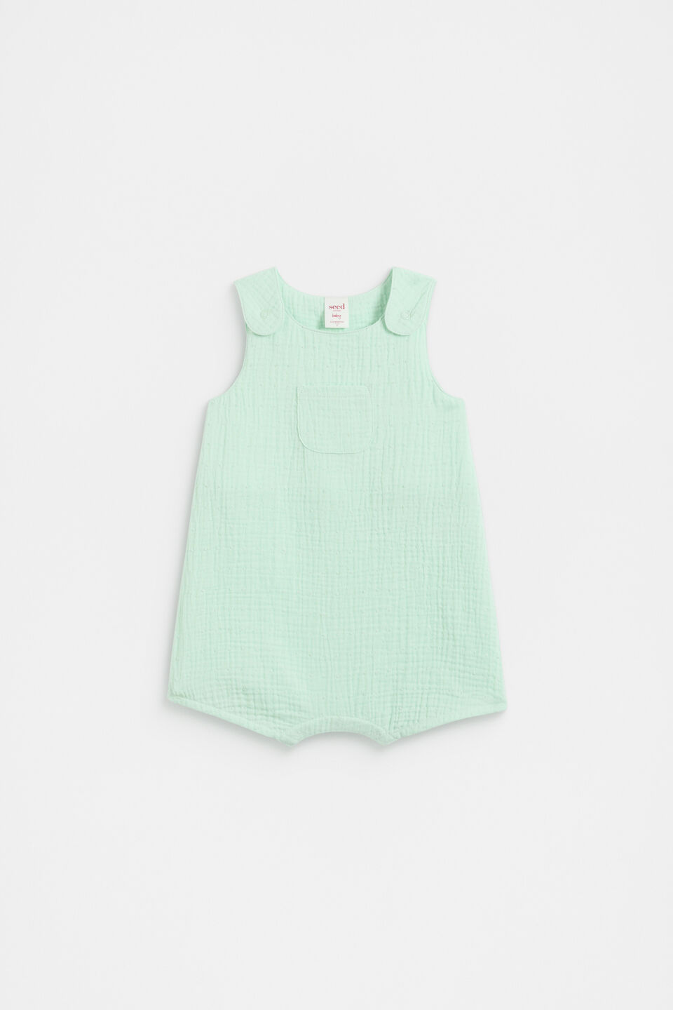 Spot Pocket Romper  Mint