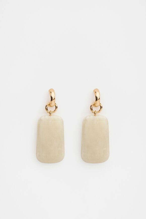 Statement Resin Drop Earring  Shortbread  hi-res