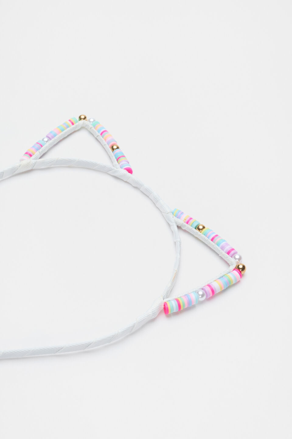 Coloured Bead Ears Headband  Multi