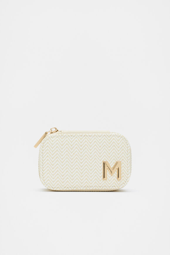 Initials Mini Jewellery Case  M  hi-res