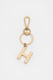 Gold Initials Keyring  H  hi-res