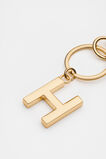Gold Initials Keyring  H  hi-res