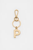 Gold Initials Keyring  P  hi-res