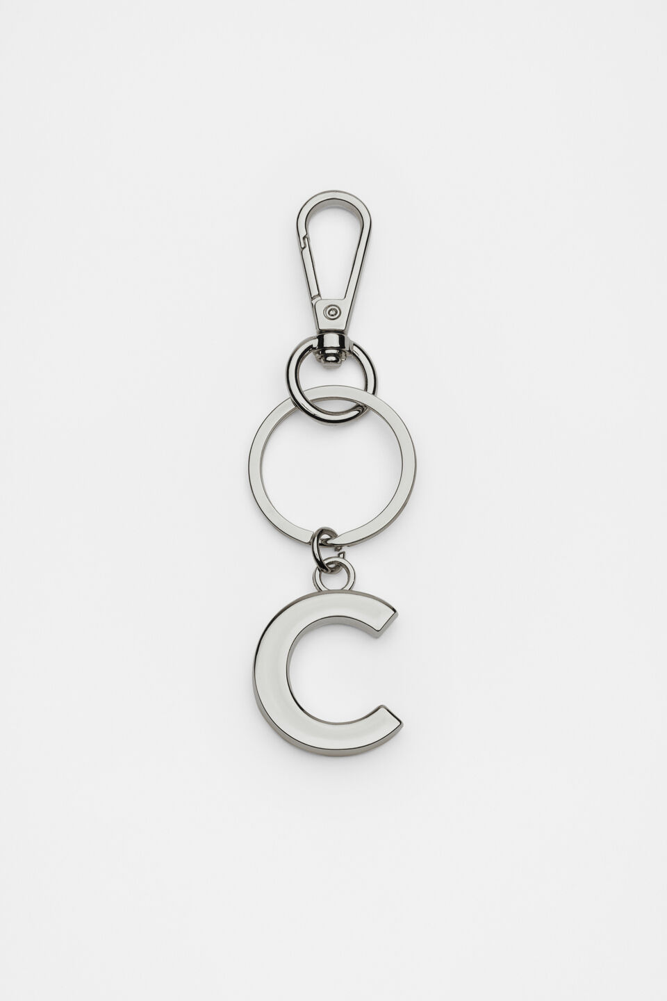 Silver Initials Keyring  C