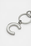 Silver Initials Keyring  C  hi-res
