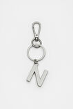 Silver Initials Keyring  N  hi-res