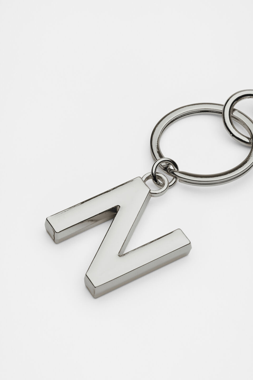 Silver Initials Keyring  N