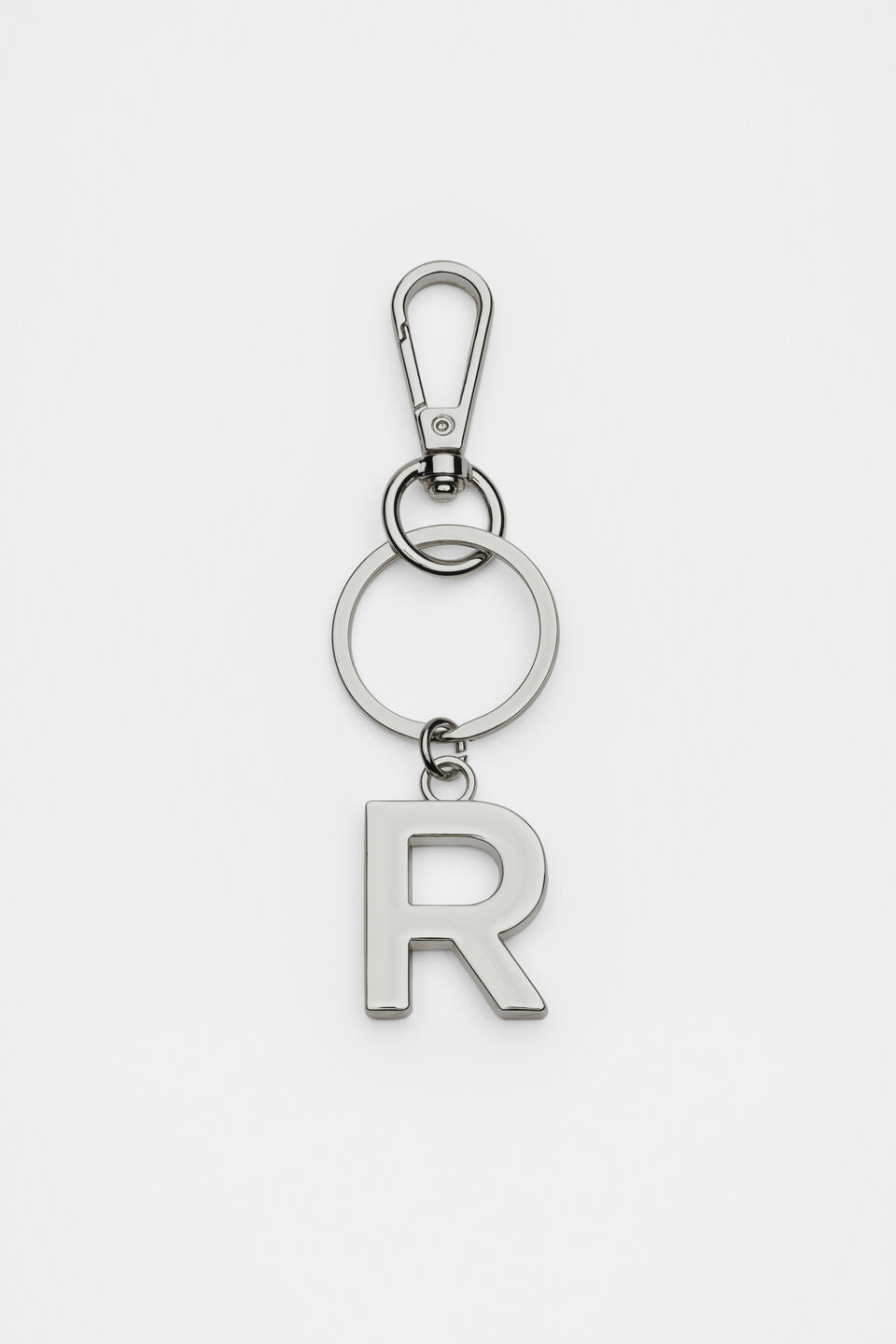 Silver Initials Keyring  R