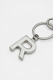 Silver Initials Keyring  R  hi-res