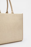 Structured Woven Tote  Iced Latte  hi-res