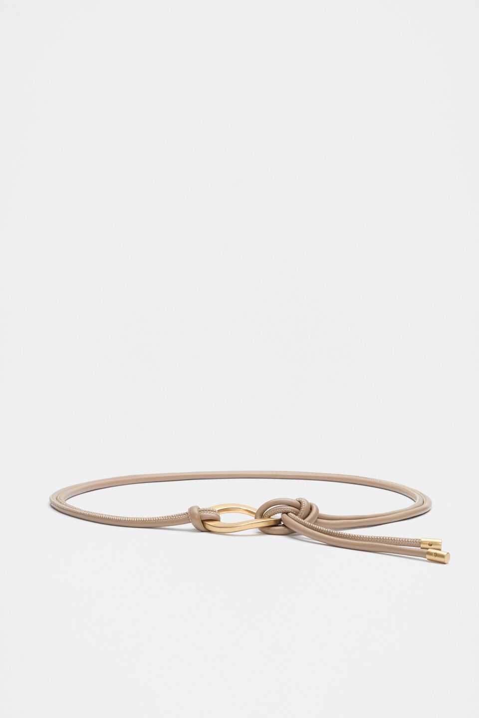 Stella Ring Detail Tubular Belt  Iced Latte