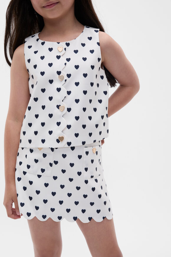 Scallop Satin Skirt  Multi  hi-res