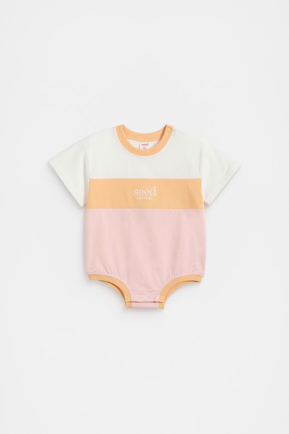 Spliced Logo Oversized Bodysuit  Pretty Pink  hi-res