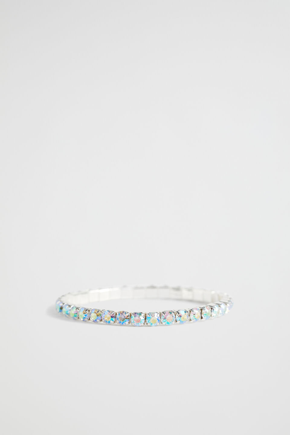 Diamante Stretch Bracelet  Iridescent