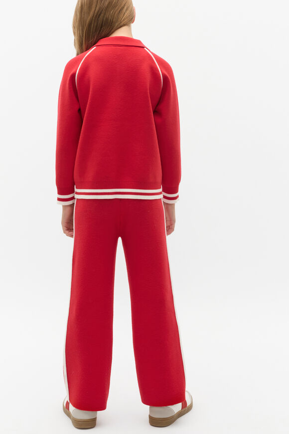 Sporty Knit Sweater  Chilli Red  hi-res