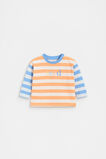 Long Sleeve Stripe Logo Tee  Apricot  hi-res