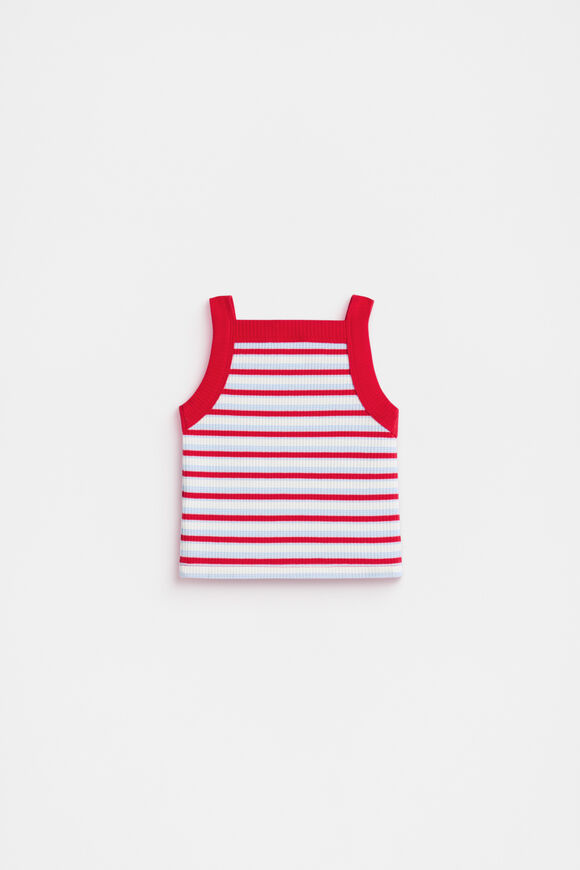 Stripe Logo Rib Tank  Chilli Stripe  hi-res
